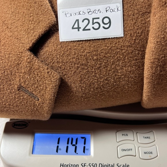 Brooks Brothers 100% Camel Hair Sport Coat Blazer 43L Tan Timeless Old Money Vtg - Picture 10 of 10